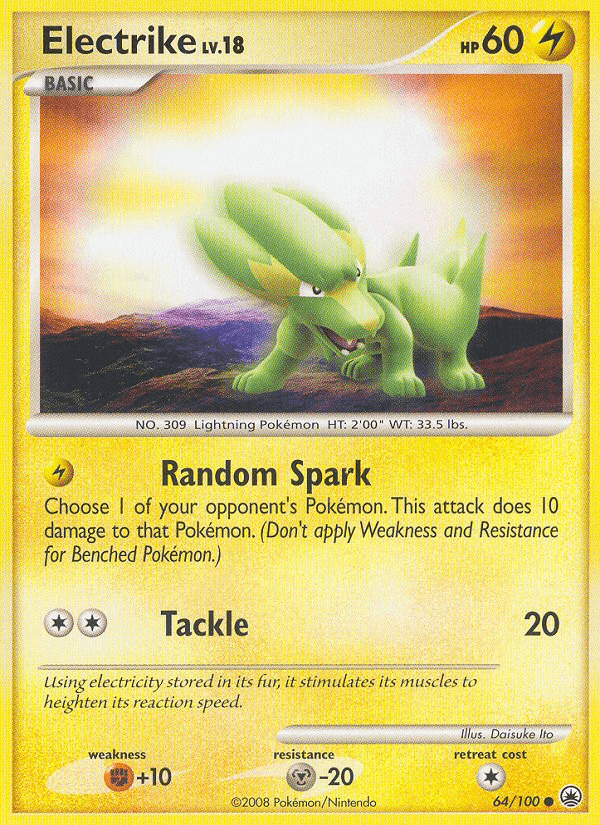 Carta Pokémon Electrike 64