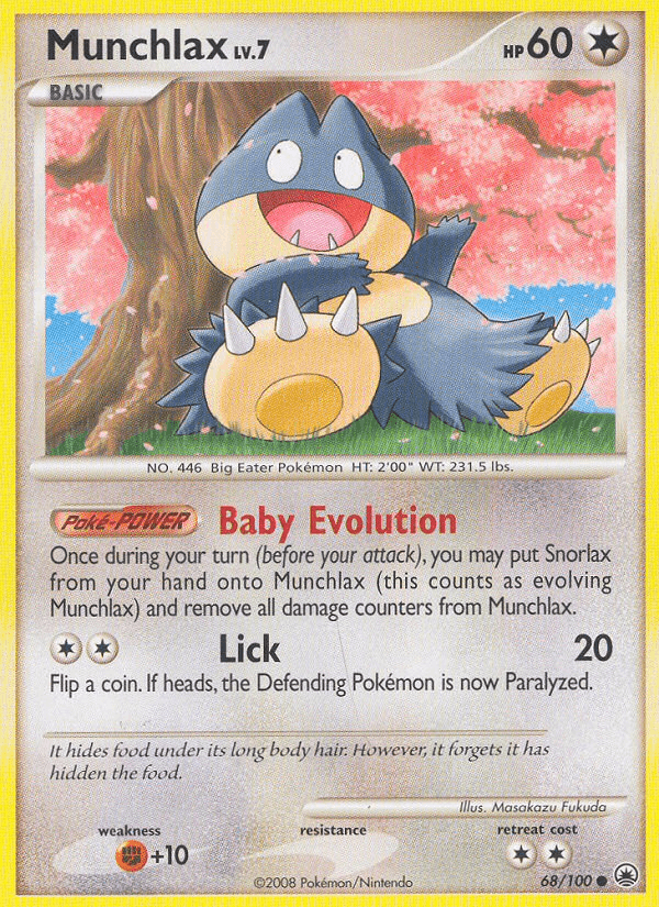 Carta Pokémon Munchlax 68