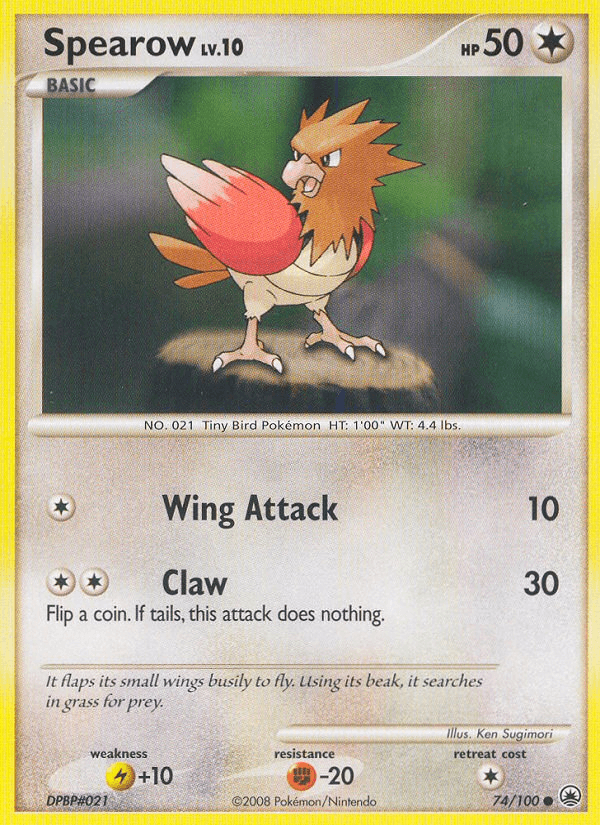 Carta Pokémon Spearow 74
