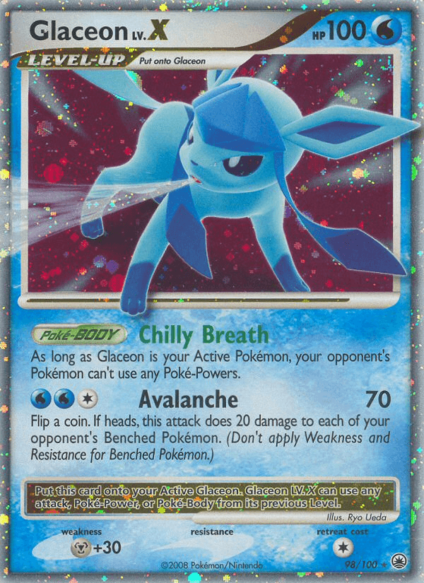 Carta Pokémon Glaceon LV.X 98