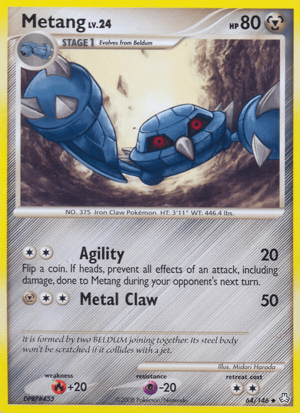 Carta Pokémon Metang 64 de Legends Awakened