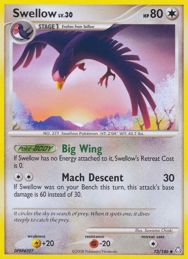 Carta Pokémon Swellow 73
