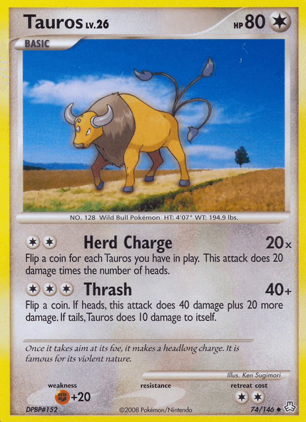 Carta Pokémon Tauros 74