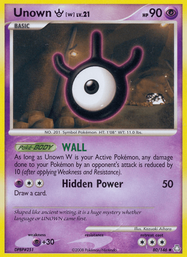 Carta Pokémon Unown [W] 80 de Legends Awakened