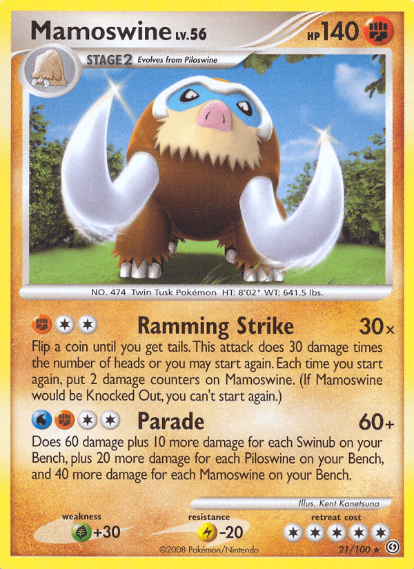 Carta Pokémon Mamoswine 21 de Stormfront