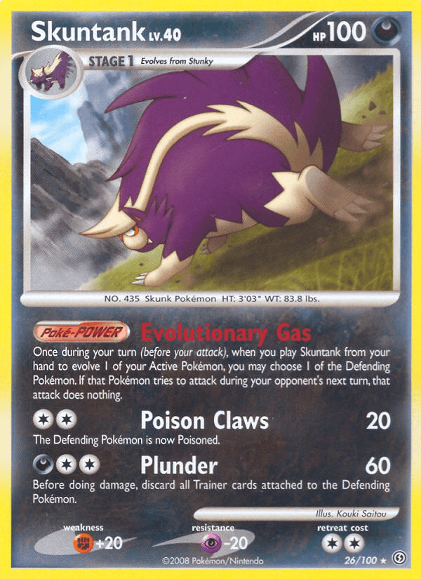 Carta Pokémon Skuntank 26 de Stormfront