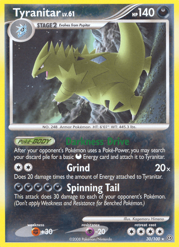 Carta Pokémon Tyranitar 30