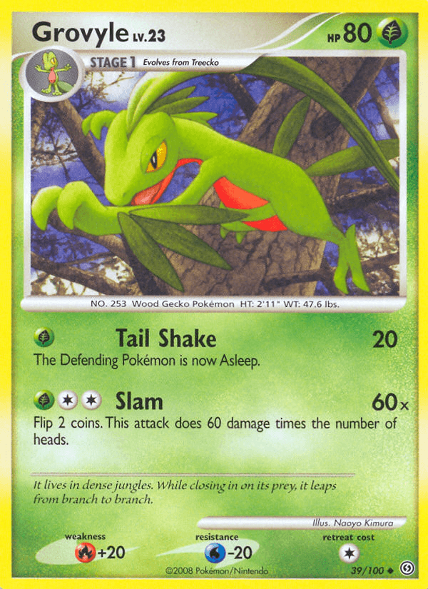 Carta Pokémon Grovyle 39 de Stormfront
