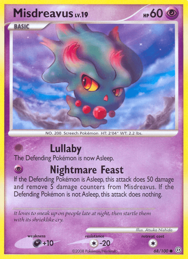 Carta Pokémon Misdreavus 68