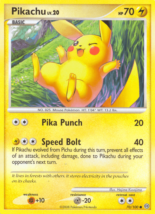 Carta Pokémon Pikachu 70 de Stormfront