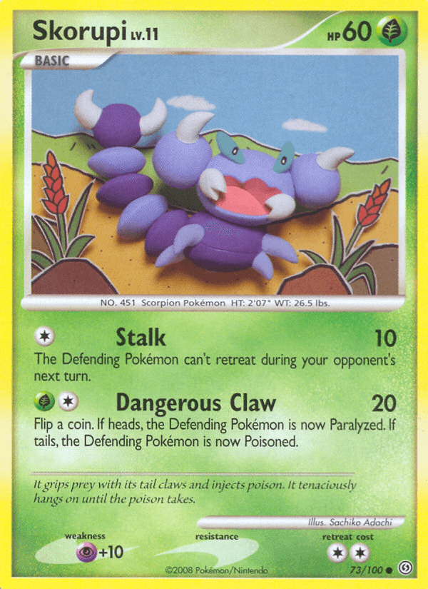 Carta Pokémon Skorupi 73