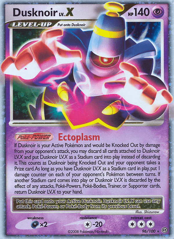 Carta Pokémon Dusknoir LV.X 96