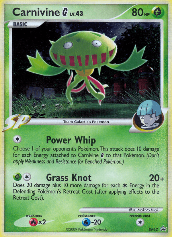 Carta Pokémon Carnivine G DP42 de DP Black Star Promos