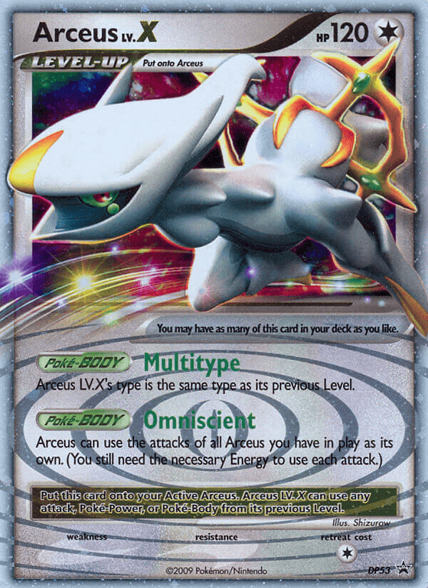 Carta Pokémon Arceus LV.X DP53