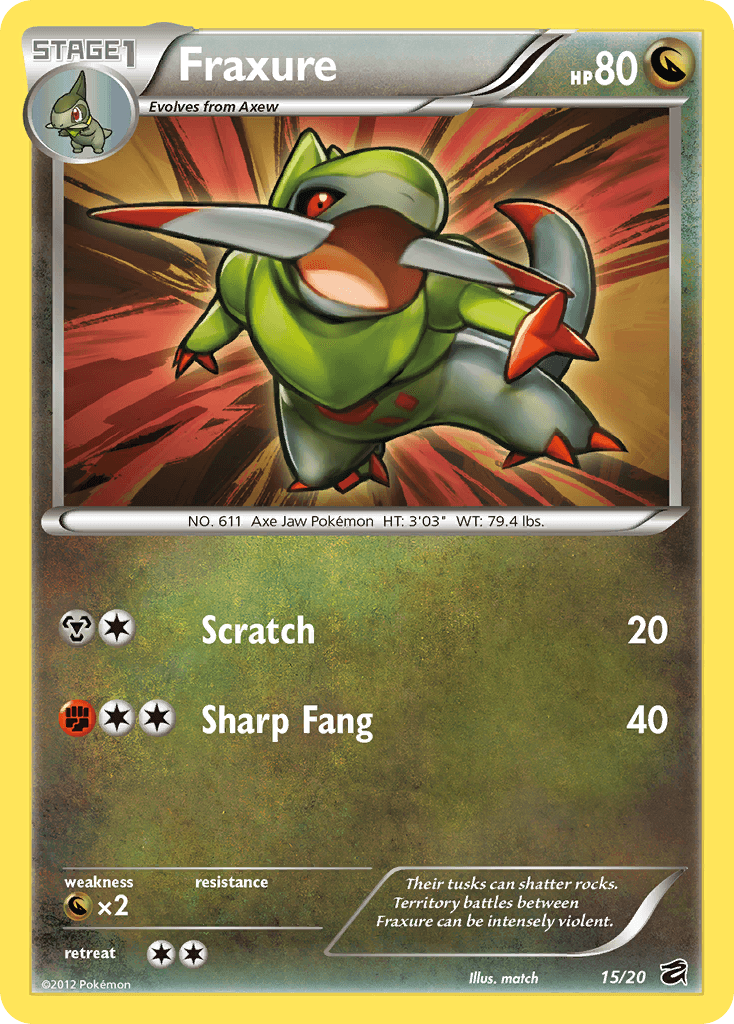 Carta Pokémon Fraxure 15