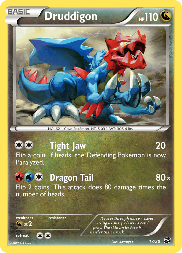Carta Pokémon Druddigon 17