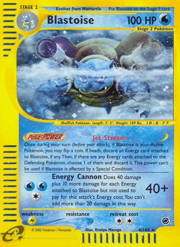 Carta Pokémon Blastoise 4