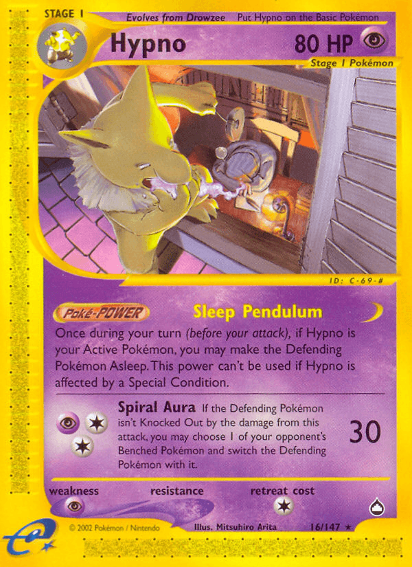 Carta Pokémon Hypno 16