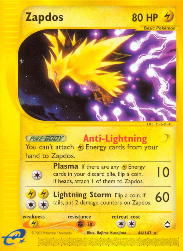 Carta Pokémon Zapdos 44