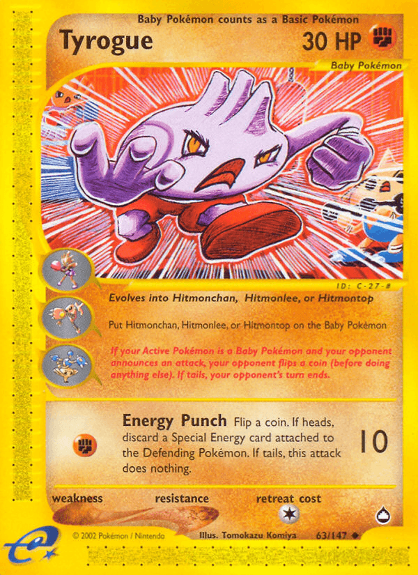 Carta Pokémon Tyrogue 63
