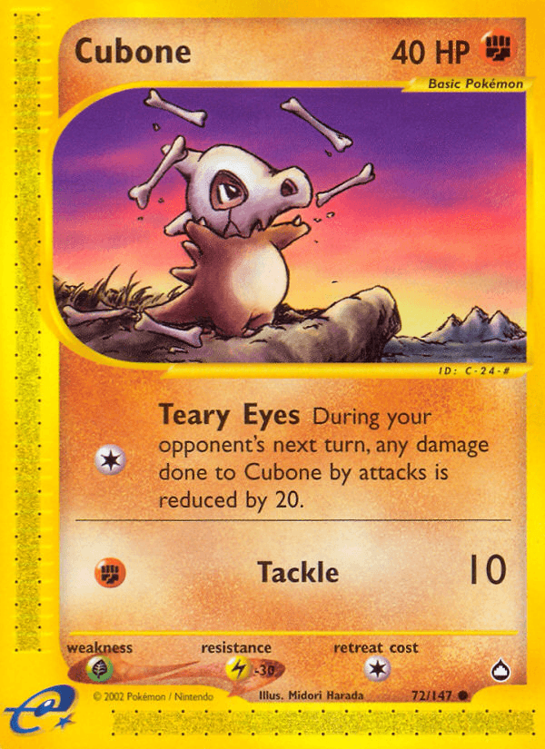 Carta Pokémon Cubone 72