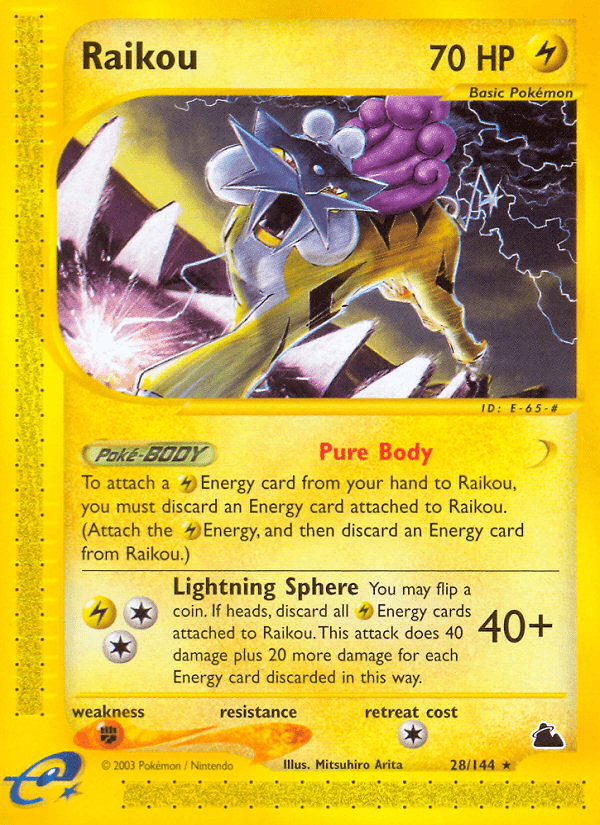Carta Pokémon Raikou 28