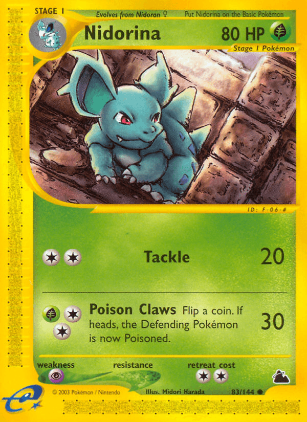 Carta Pokémon Nidorina 83