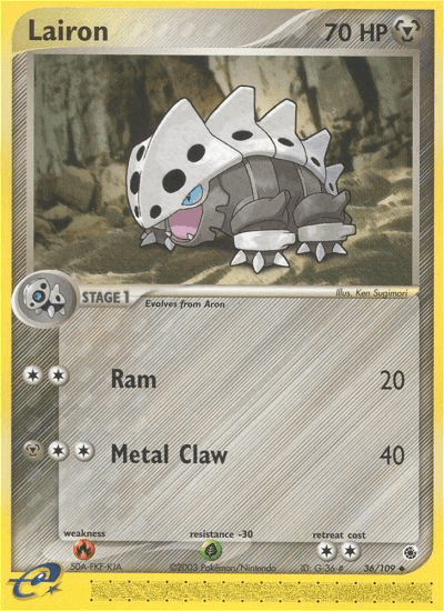 Carta Pokémon Lairon 36 de Ruby & Sapphire