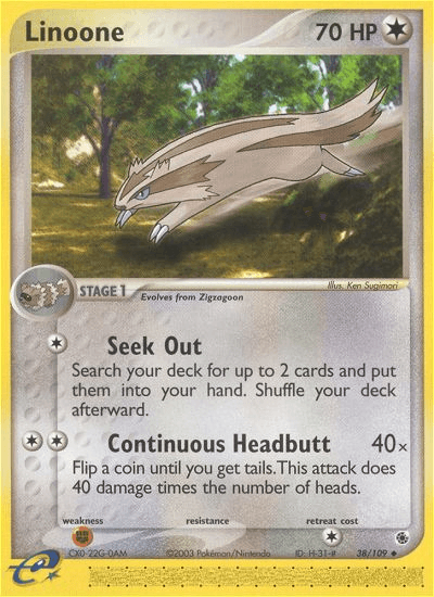 Carta Pokémon Linoone 38