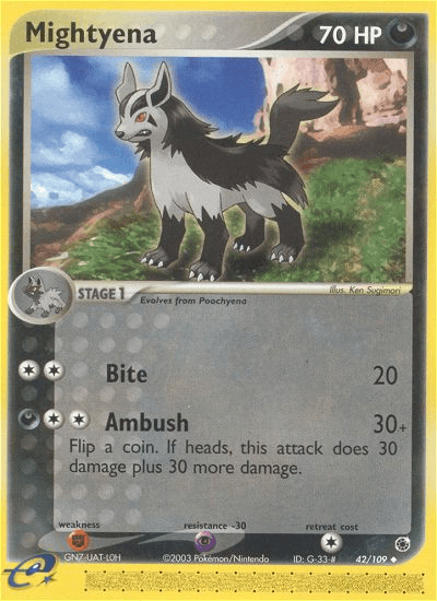 Carta Pokémon Mightyena 42