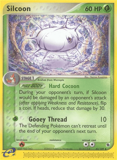 Carta Pokémon Silcoon 43 de Ruby & Sapphire