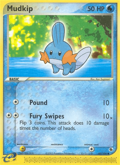 Carta Pokémon Mudkip 60 de Ruby & Sapphire