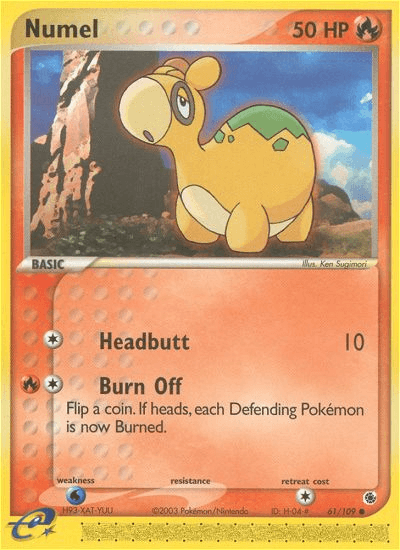 Carta Pokémon Numel 61