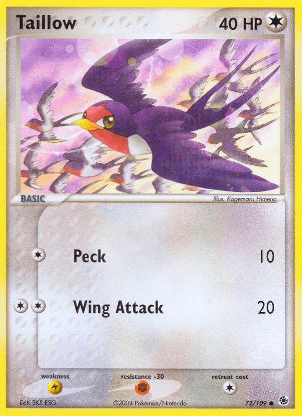 Carta Pokémon Taillow 72