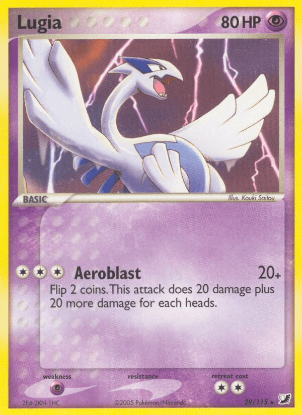 Carta Pokémon Lugia 29 de Unseen Forces