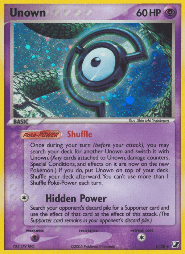 Carta Pokémon Unown C