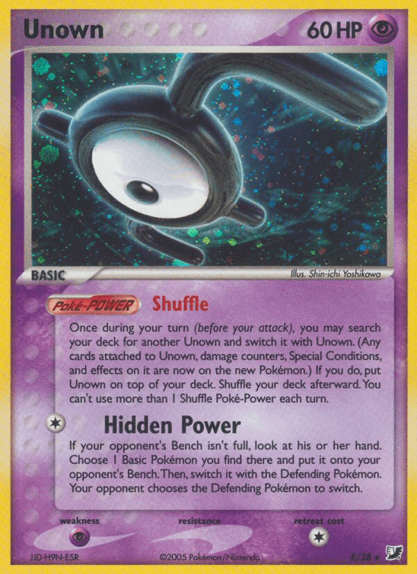 Carta Pokémon Unown E