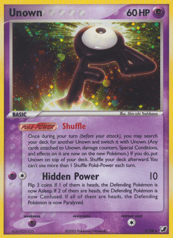 Carta Pokémon Unown F