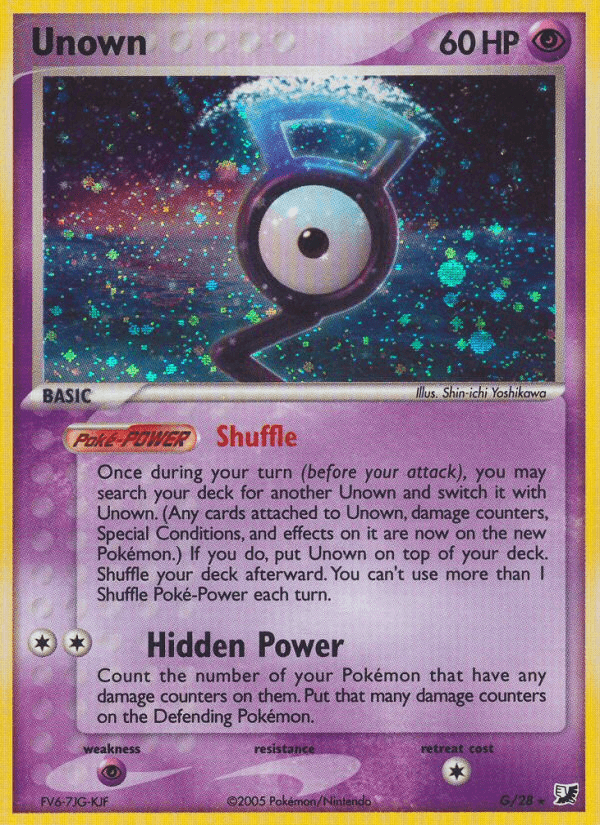 Carta Pokémon Unown G