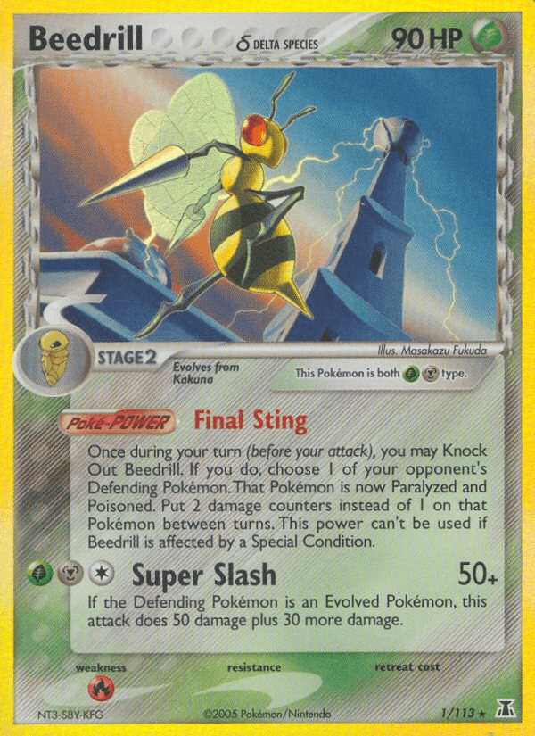 Carta Pokémon Beedrill δ 1