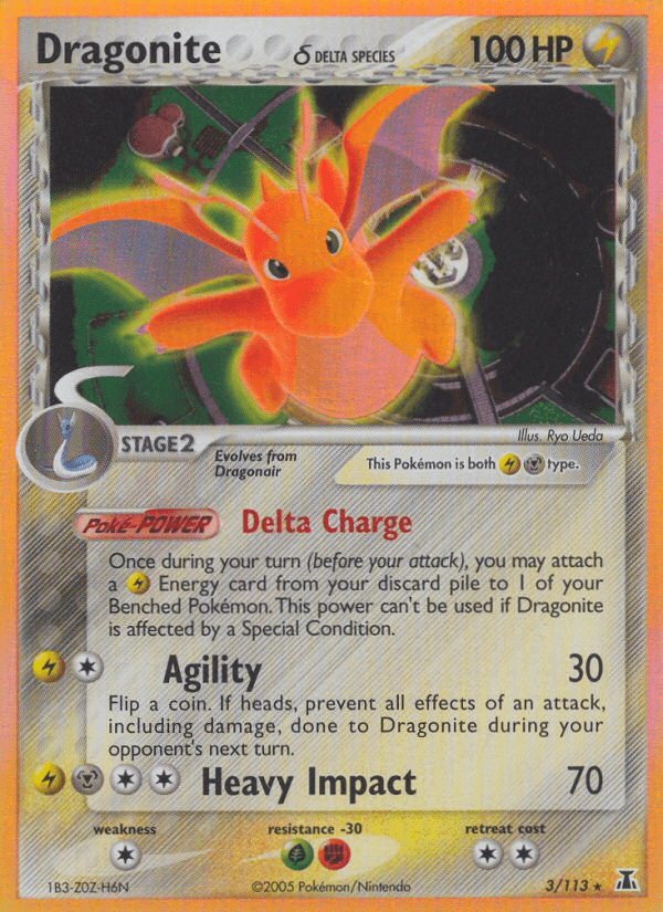 Carta Pokémon Dragonite δ 3