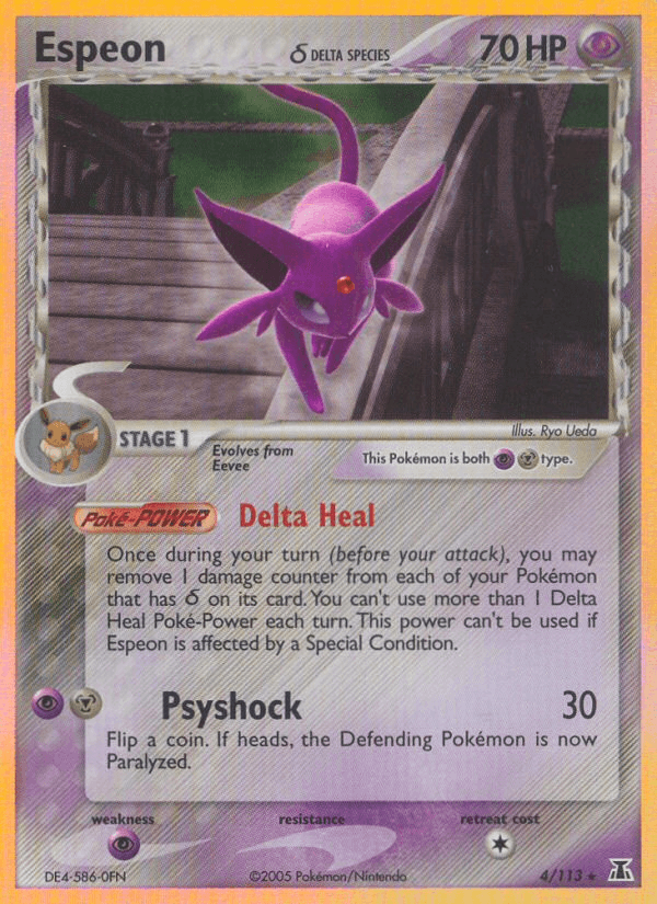 Carta Pokémon Espeon δ 4