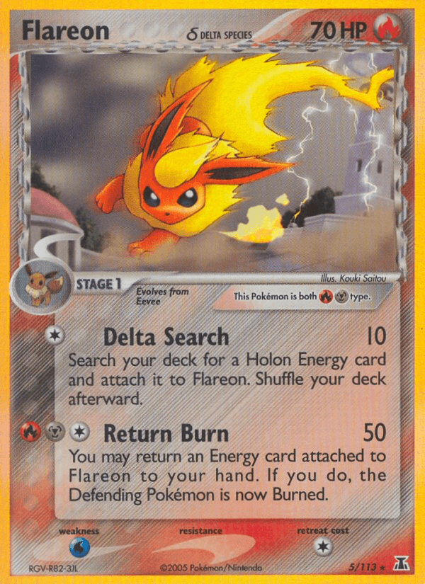 Carta Pokémon Flareon δ 5