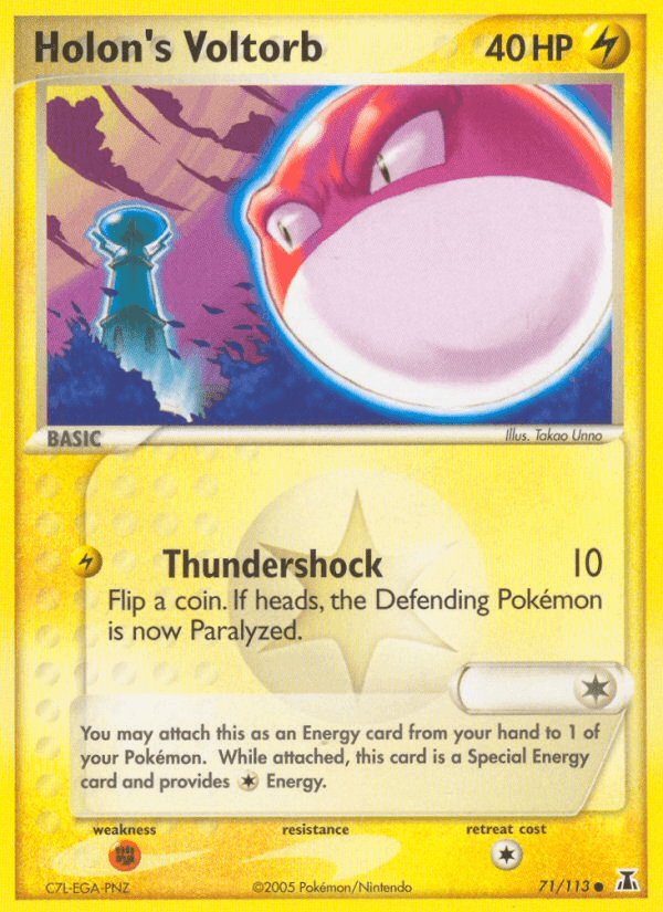 Carta Pokémon Holon's Voltorb 71 de Delta Species