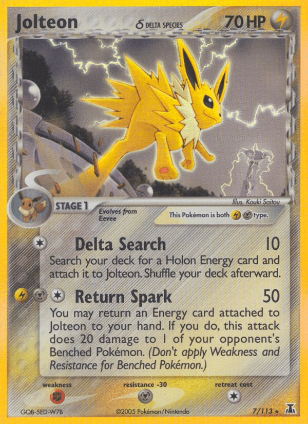 Carta Pokémon Jolteon δ 7