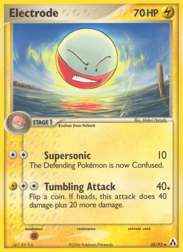 Carta Pokémon Electrode 32 de Legend Maker