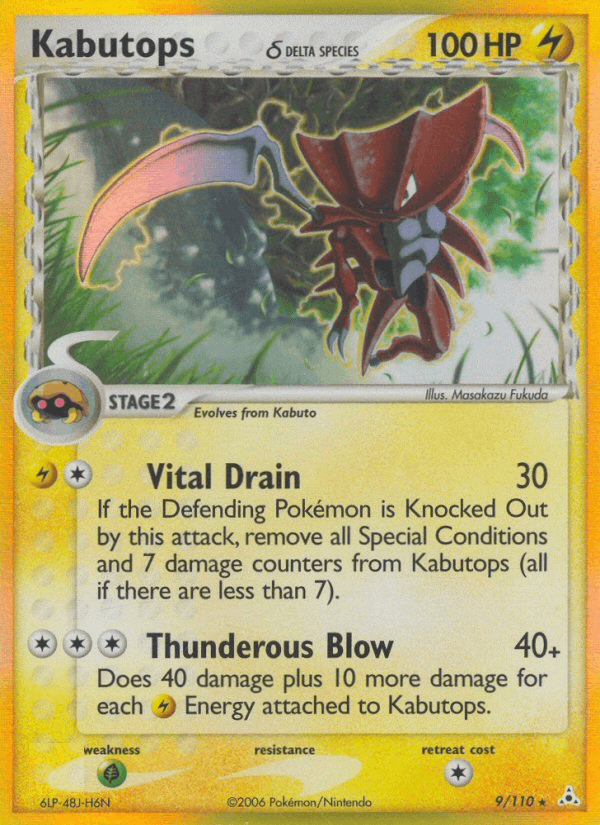 Carta Pokémon Kabutops δ 9
