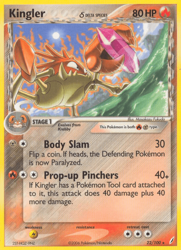 Carta Pokémon Kingler δ 22