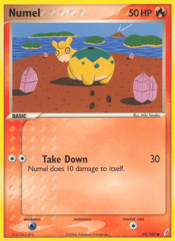 Carta Pokémon Numel 59 de Crystal Guardians