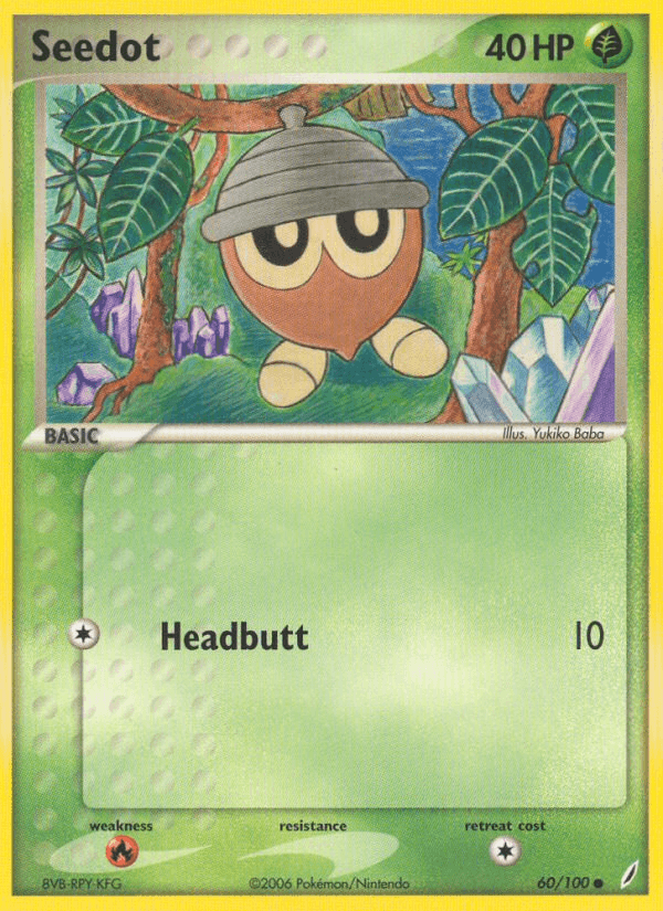 Carta Pokémon Seedot 60 de Crystal Guardians